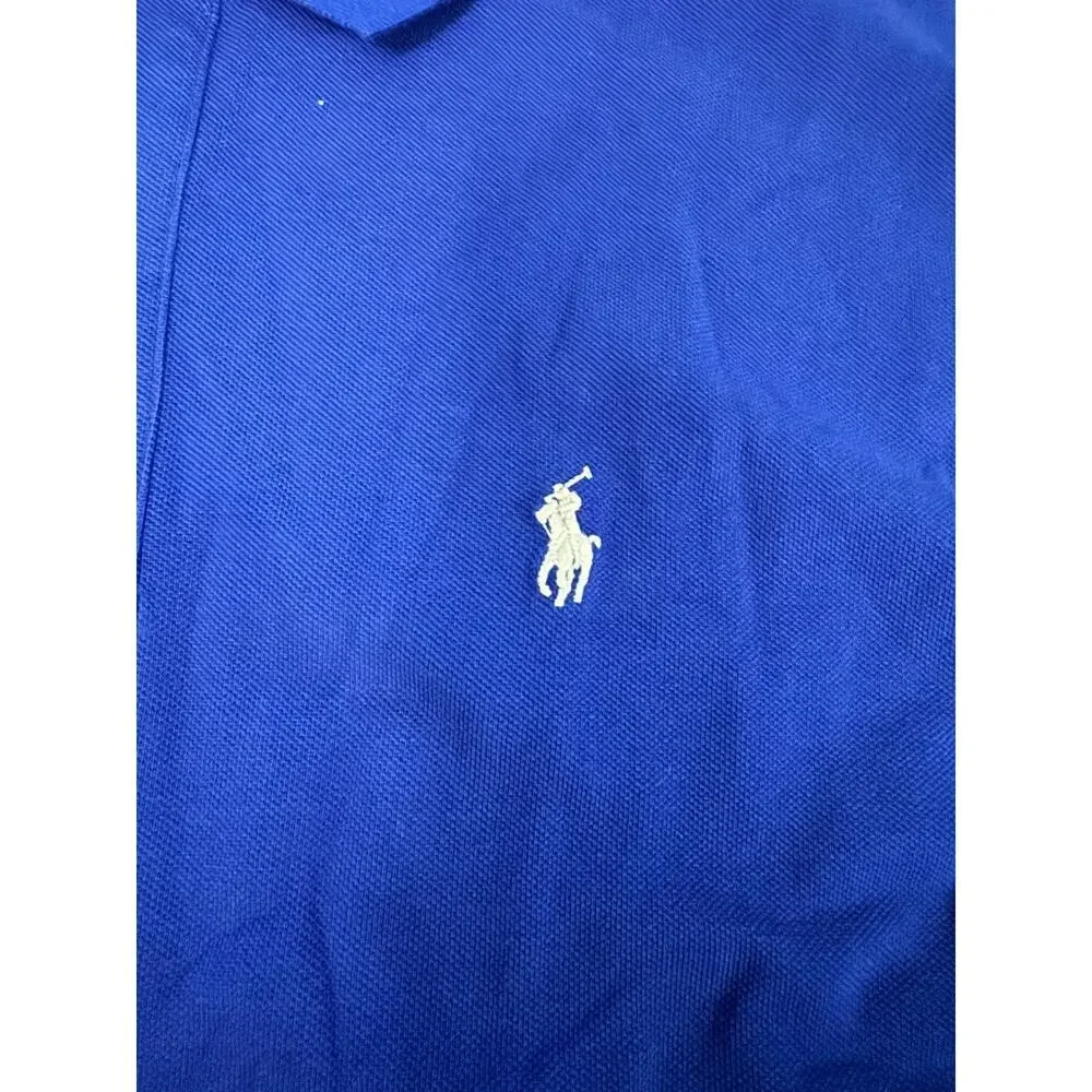 Polo Ralph Lauren Mesh Polo Shirt XLT Big & Tall Long Sleeve Pony Blue NEW
